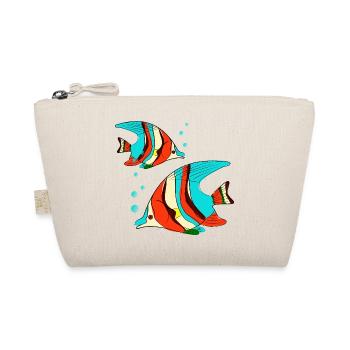 Fish in bright colors - Organic Pouch - nature - Front