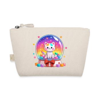 Regenbogen Katzen Snowglobe - Bio-Täschchen - Natur - Vorne