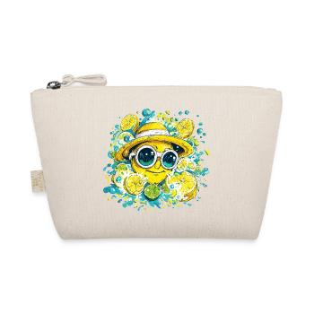 Citrus Smile with Hat and Glasses - Organic Pouch - nature - Front