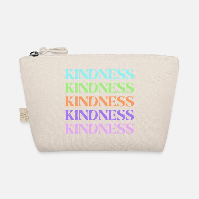Kindness Rainbow Stacked Text Organic Pouch