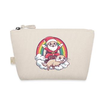 Erdmännchen Weihnachtsmann Weihnachten - Bio-Täschchen - Natur - Vorne