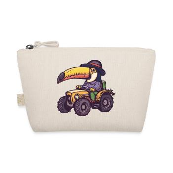 Toucan Bird Tractor Farmer - Organic Pouch - nature - Front