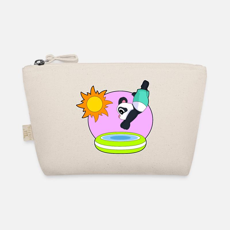Panda Schwimmen Pool Sommer Bio-Täschchen