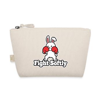 Kuschelbunny Boxkampf-Design Fight Softly - Bio-Täschchen - Natur - Vorne