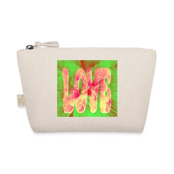 Love Neon Tie Dye - Bio-Täschchen - Natur - Vorne