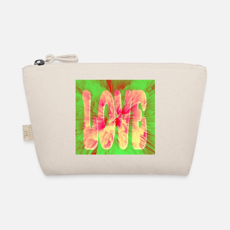 Love Neon Tie Dye - Bio-Täschchen - Natur