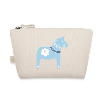 Dala Horse Sweden Christmas Tradition Wood Xmas - Organic Pouch - nature - Front