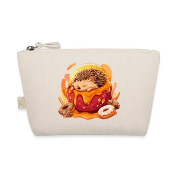 Cuddly hedgehog in a donut - Organic Pouch - nature - Front