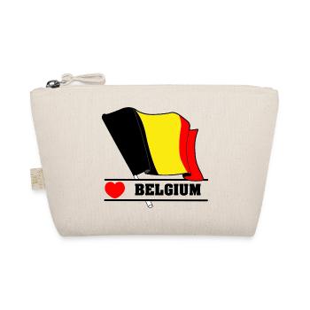 Drapeau belge avec cœur - Trousse biologique - nature - Devant