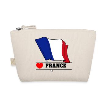 Cœur du drapeau français - Trousse biologique - nature - Devant