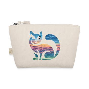 Colorful Cat Silhouette With Sunset And - Organic Pouch - nature - Front