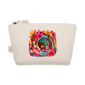 Bear in the magical color forest - Organic Pouch - nature - Front