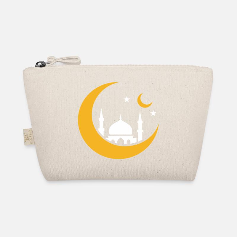 Islam Crescent Moon Mosque Silhouette Organic Pouch