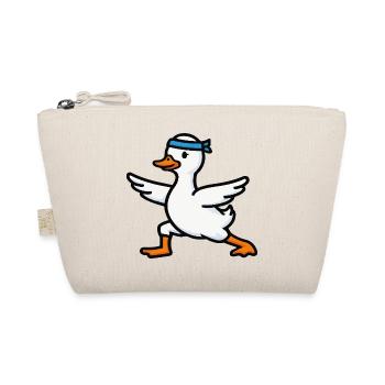 Funny Yoga Lover Goose - Organic Pouch - nature - Front