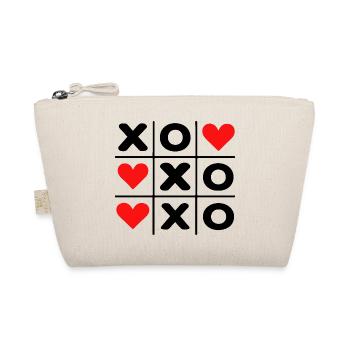 Motif de cœur mignon, adore design minimaliste - Trousse biologique - nature - Devant