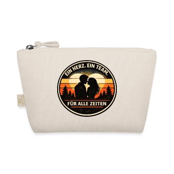 One heart, one team for all times - Organic Pouch - nature - Front