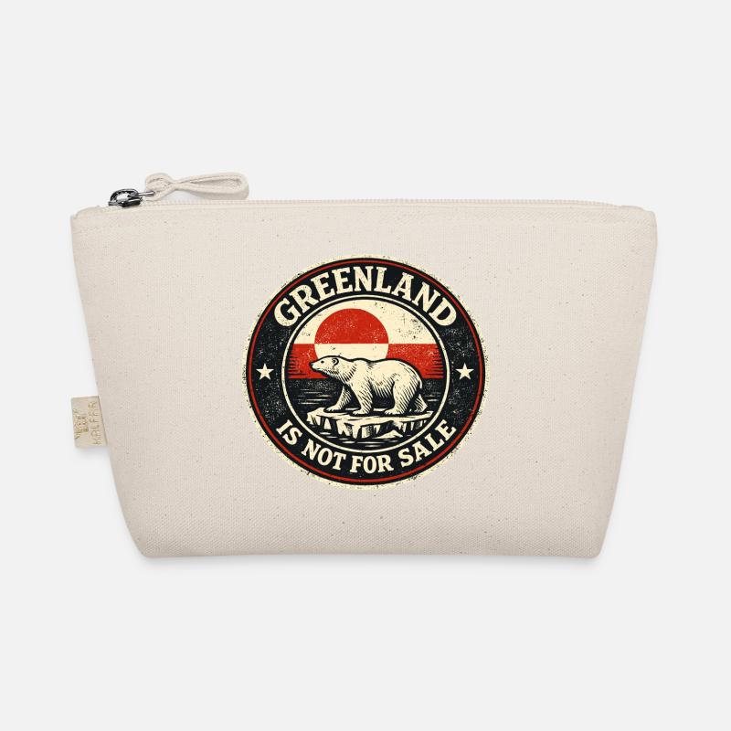 Grönland Steht Flagge Bär Patriotisch Geschenk - Bio-Täschchen - Natur
