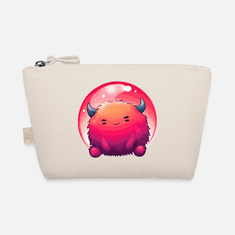 Fluffiges Monstergesicht Gradient Bio-Täschchen