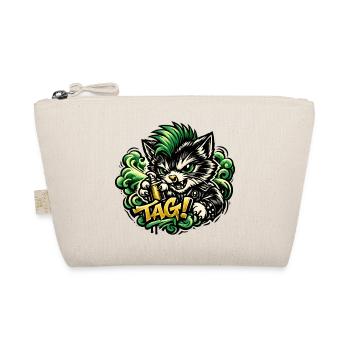 Aggressive Cat Graffiti - Organic Pouch - nature - Front