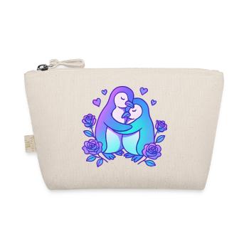 Love duo penguins in the rose garden - Organic Pouch - nature - Front