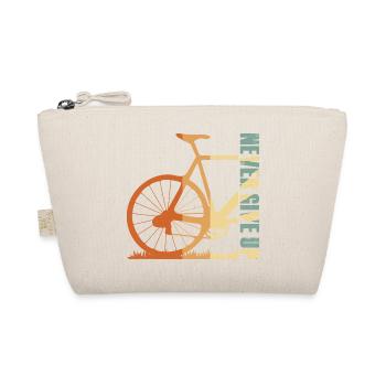 Fahrrad-Silhouette Gradient-Design - Bio-Täschchen - Natur - Vorne