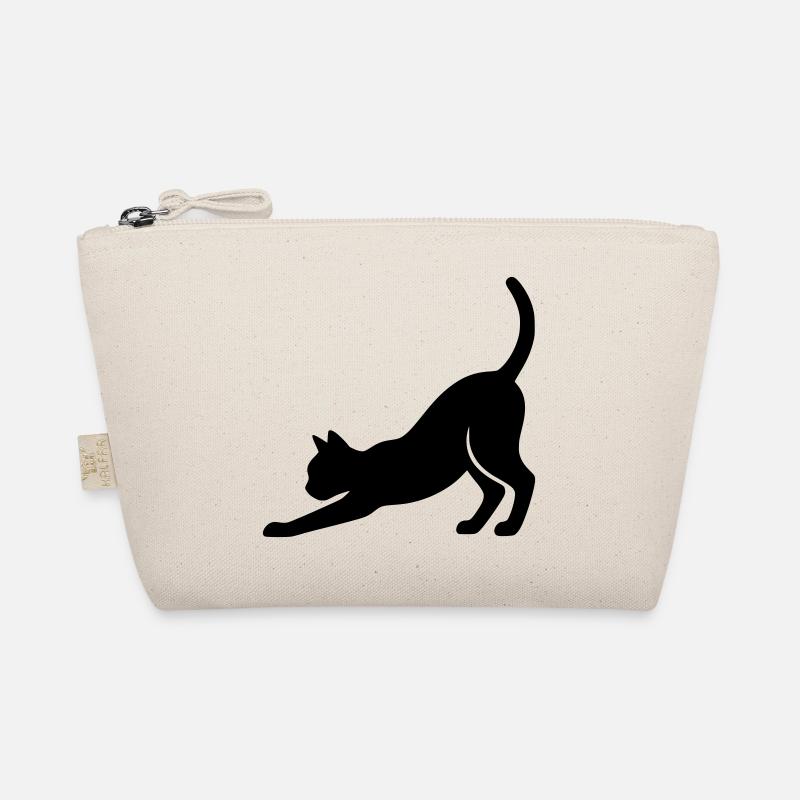 Cat Silhouette Stretch Playful Vector Organic Pouch