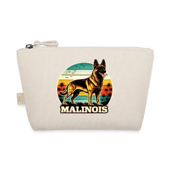 Belgian Shepherd Malinois Retro - Organic Pouch - nature - Front
