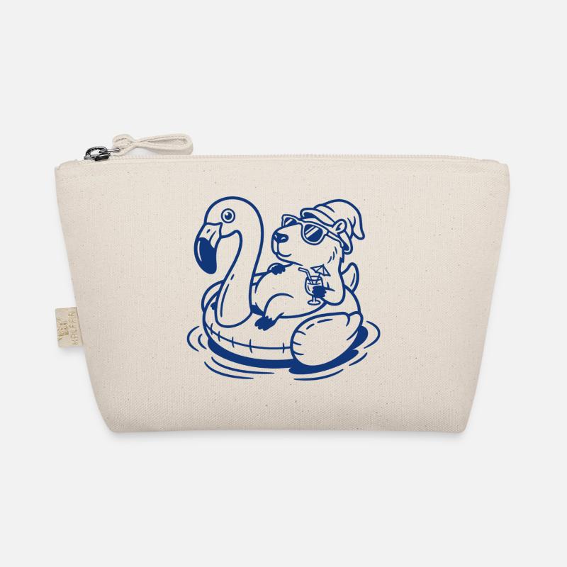 Flamingo Float Capy Organic Pouch