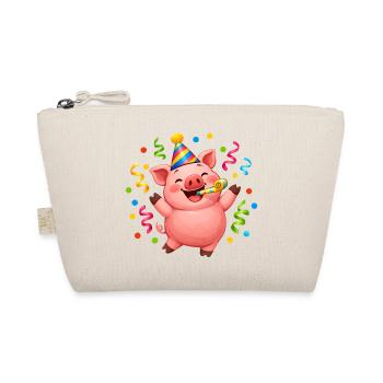 Pig Party Carnival New Year's Eve - Organic Pouch - nature - Front
