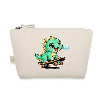Héros du skateboard Dino vert - Trousse biologique - nature - Devant