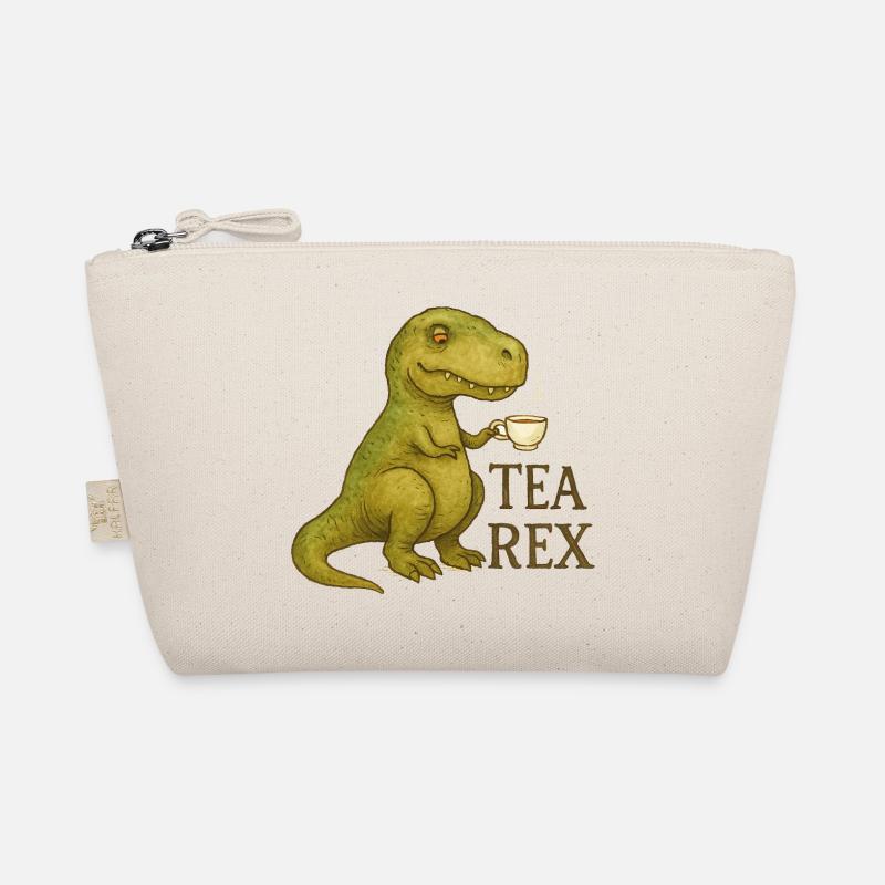 Tea Rex: Aquarell Dino Tea Time Bio-Täschchen