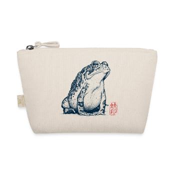 Japanese frog with kanji - Organic Pouch - nature - Front