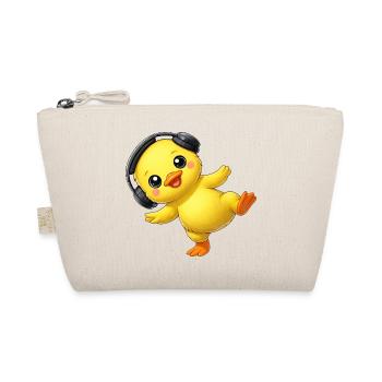 Un canard mignon avec des écouteurs dansant musique techno - Trousse biologique - nature - Devant
