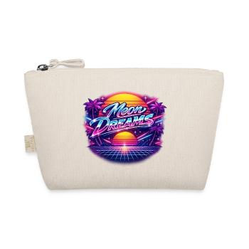 Moon Dreams Neon Retro Sunset - Bio-Täschchen - Natur - Vorne