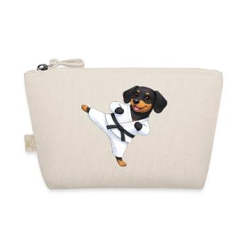 Süßer Rottweiler Dackel Karate Cartoon Kampfsport - Bio-Täschchen - Natur - Vorne