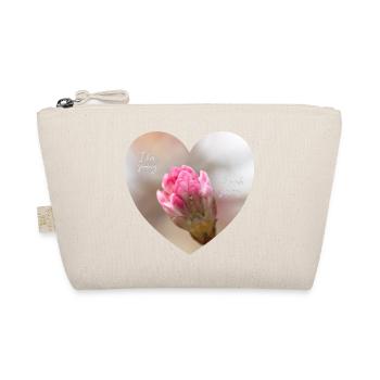 Spring love a pink blossom heart - Organic Pouch - nature - Front