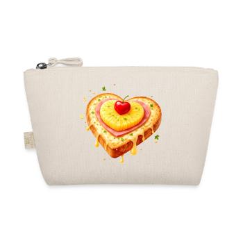 Toast in heart shape with pineapple illustration - Organic Pouch - nature - Front