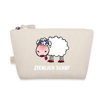 Pretty Sheep Cartoon Heart - Organic Pouch - nature - Front