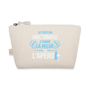 Mec Simple J’Aime La Pêche Et L’ Apéro Humour  - Trousse biologique - nature - Devant