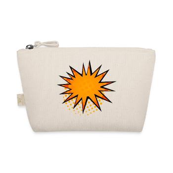 Halftone Comic Starburst Border - Organic Pouch - nature - Front