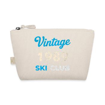 Vintage 1989 – Ski Club Retro Birth Year Gift - Organic Pouch - nature - Front