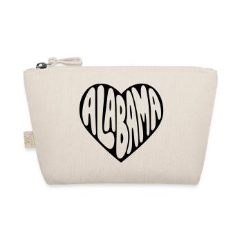 Alabama USA Heart Bubbly Typo - Organic Pouch - nature - Front