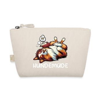 Hundemüde Australian Shepherd Aussie Aussiehalter - Bio-Täschchen - Natur - Vorne