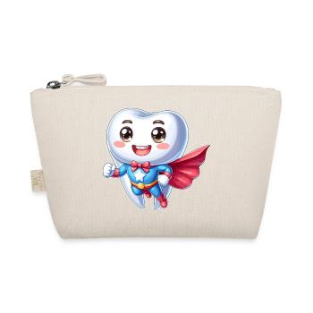 Dentist Superhero Tooth Teeth Hero Brushing Teeth - Organic Pouch - nature - Front