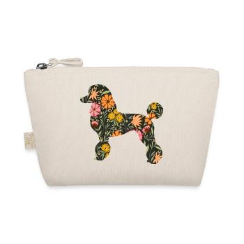 Flower Poodle Dogs Silhouette - Organic Pouch - nature - Front