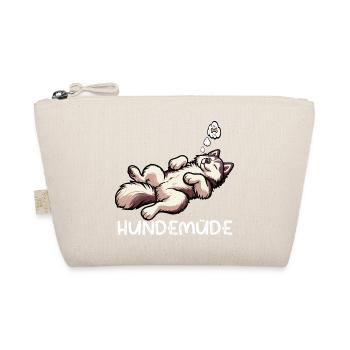 Hundemüde Husky Huskys Huskybesitzer Huskyhalter  - Bio-Täschchen - Natur - Vorne