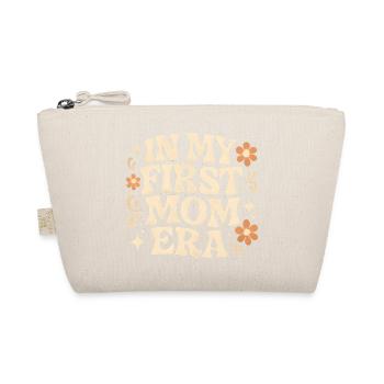 First Mother's Day Mom Gift Idea Family Groovy - Organic Pouch - nature - Front