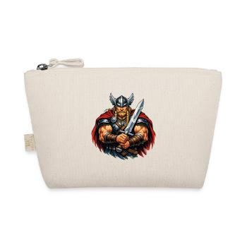Viking warrior with sword - Organic Pouch - nature - Front