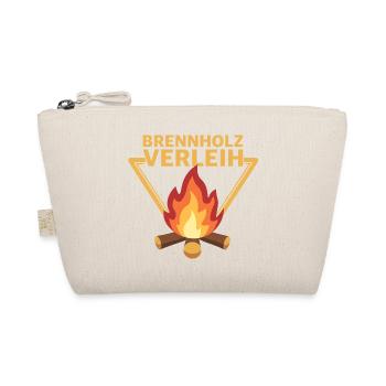 Brennholz Verleih Logo Flamme Sarkasmus - Bio-Täschchen - Natur - Vorne