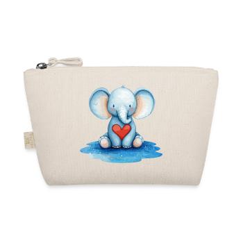 L’ami cœur d’éléphant bleu - Trousse biologique - nature - Devant